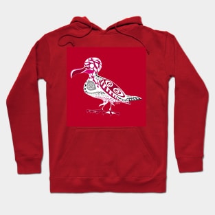 seagull in red love pattern ecopop Hoodie